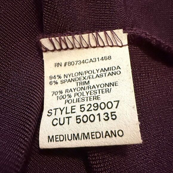 BCBGMAXAZRIA Long Duster/Cardigan W/Velvet Burnout Sash in Deep Purple Sz M - Picture 12 of 13